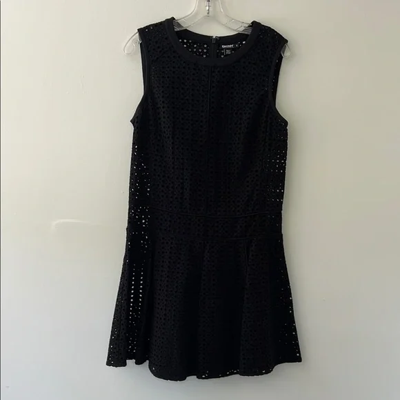Dkny | Dresses | Dkny Black Sleeveless Aline Mini Dress Cotton Eyelet |  Poshmark